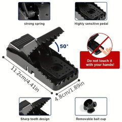 4pcs Mouse Traps Indoor Quick Effective Sanitary Safe Pest Control