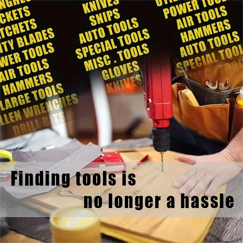 36pcs PVC Toolbox Labels Stickers Waterproof Kit