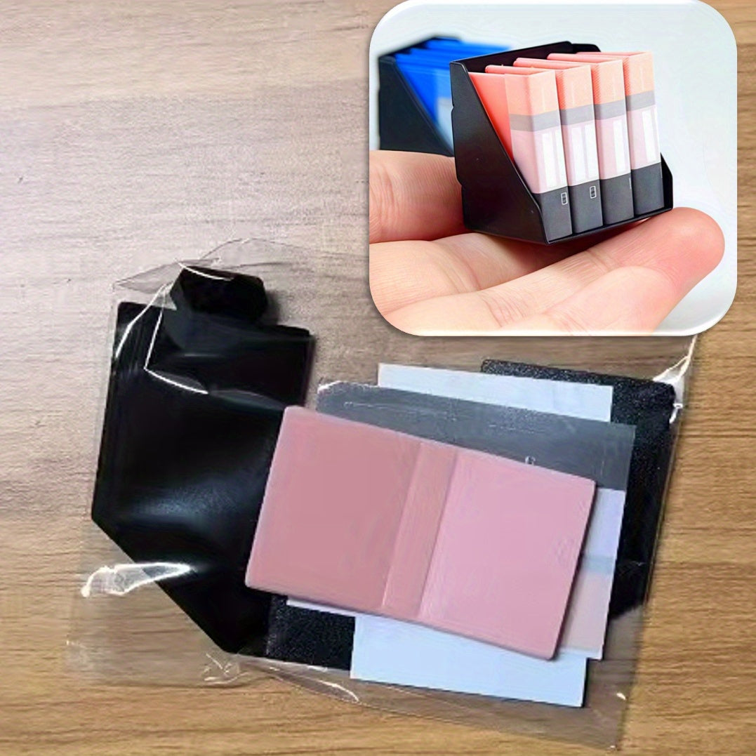 Mini Dollhouse Folders with Stickers Realistic Office Supplies
