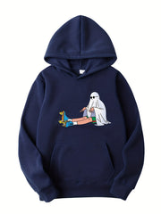 2pcs Pattern Print Boys Casual Pullover Hooded Sweatshirt