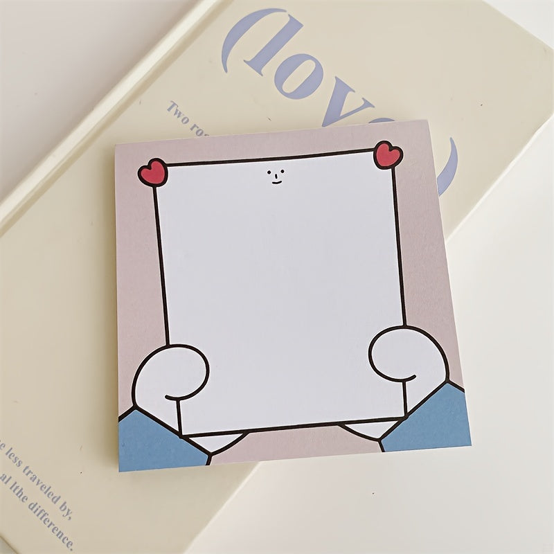 50 Sheets Love Toast Sticky Note Book, Memo Book for Students, Office Supplies