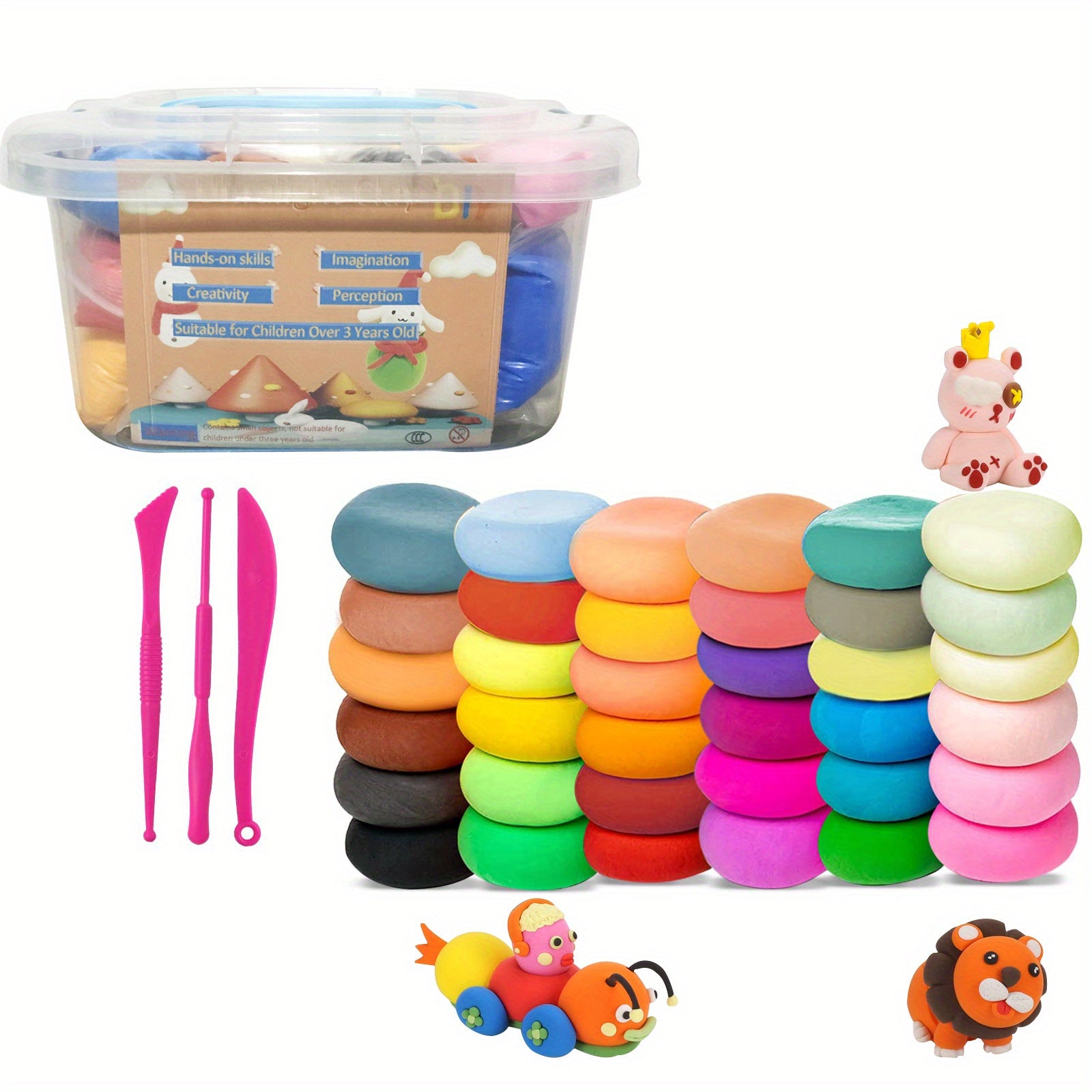 Air Dry Clay 36 Colors Soft & Ultra Light Modeling Clay For Students