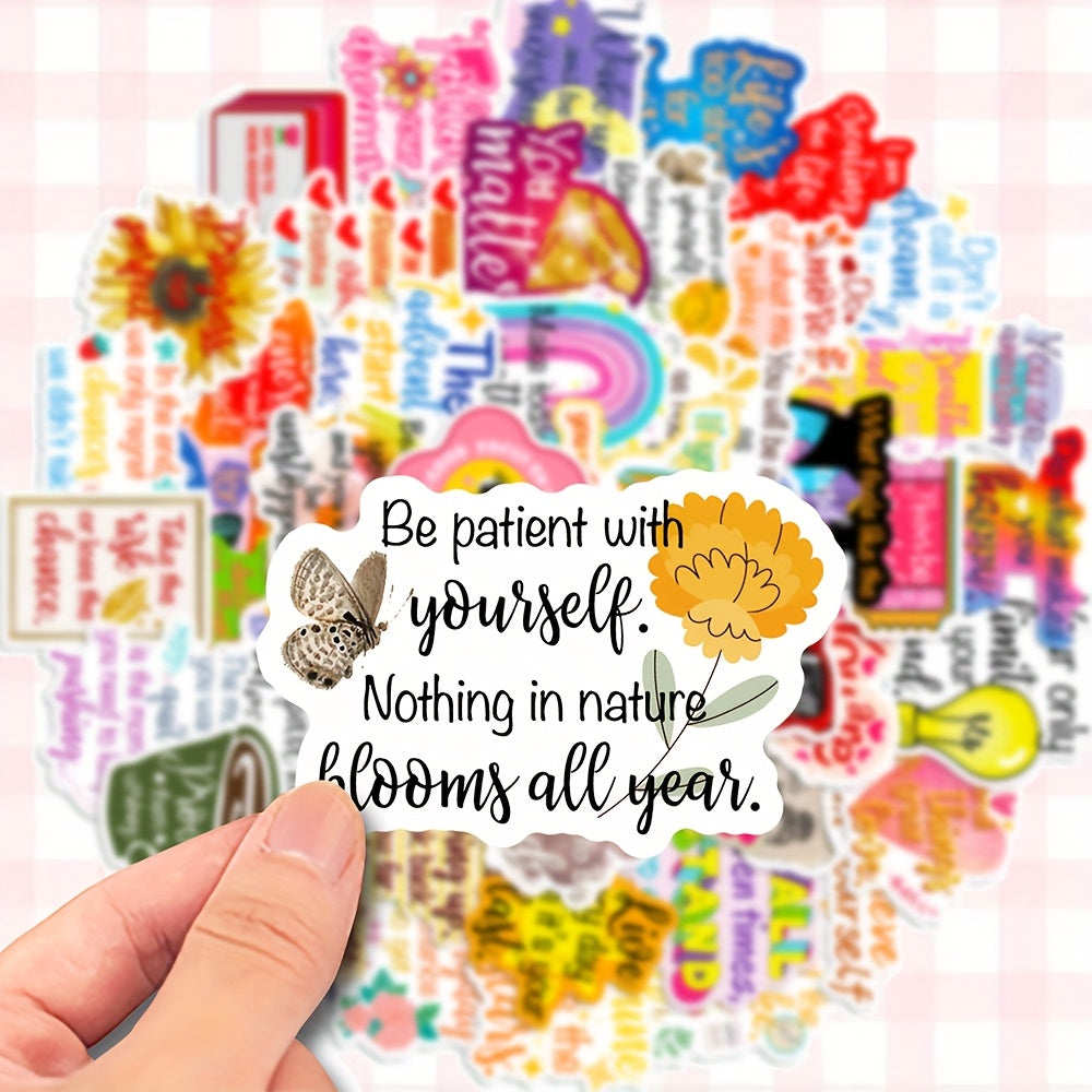 50 Inspirational Quotes Vinyl Stickers Self Adhesive DIY Journaling