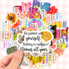 50 Inspirational Quotes Vinyl Stickers Self Adhesive DIY Journaling