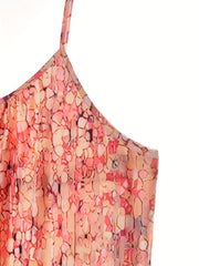  Ombre Print V Neck Wide Leg Jumpsuit