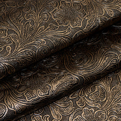 Bump Textured Faux Leather Roll Swirls Pattern - 29.97x139