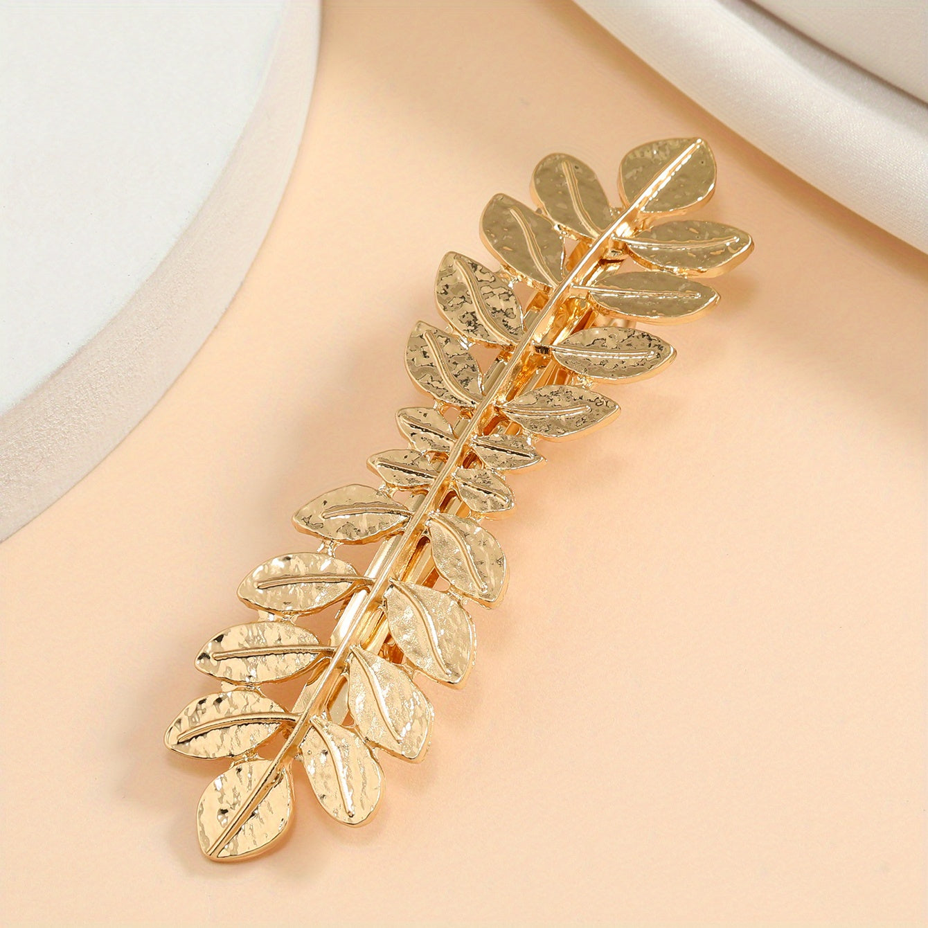 Metal Hair Clip Leaves Shape Side Clip Non slip French Barrette
