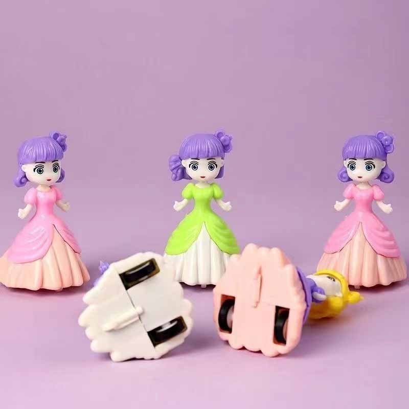 5pcs Princess Pull Back Car Toys with Dresses Ideal for Birthdays
