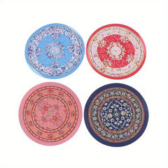 1:12 Scale Floral Round Rug for Dollhouse Decor