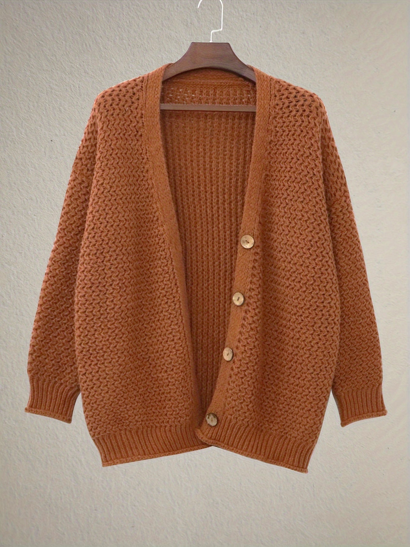  Solid Long Sleeve Cardigan