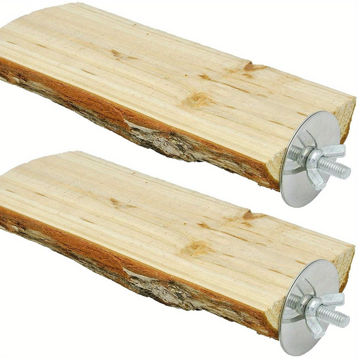 2 Pack Wooden Platform Cage Perches for Birds