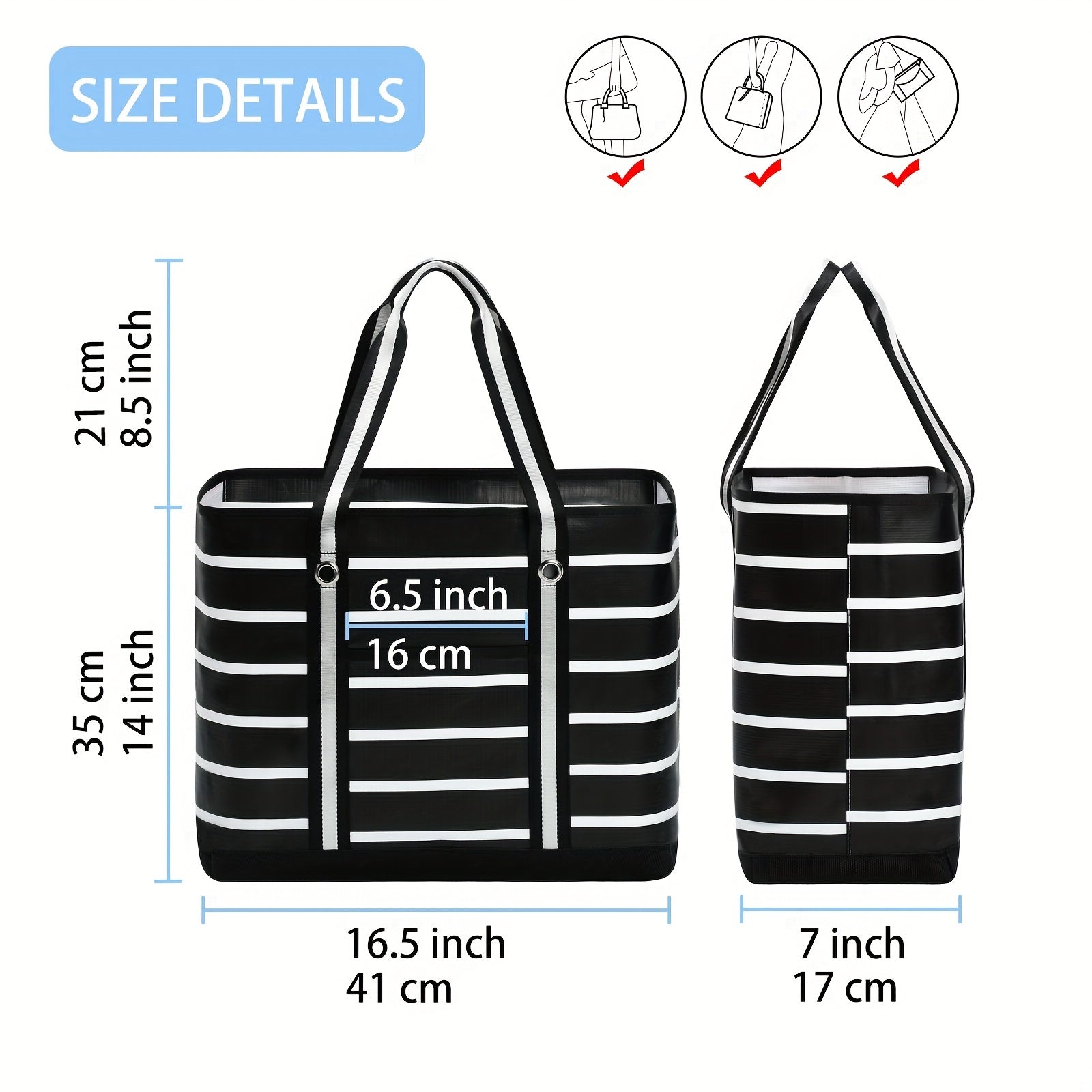 Women's Large Capacity Tote Bag Lightweight Versatile Beach Bag