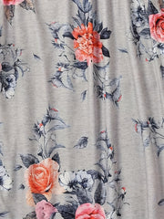  Colorblock Floral Print Cami Dress