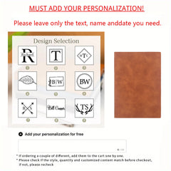 Personalized Vintage Faux Leather Notebook Custom Name A5 Size