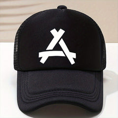 Unisex Mesh Sunshade Breathable Baseball Cap with Triangle Embroidery