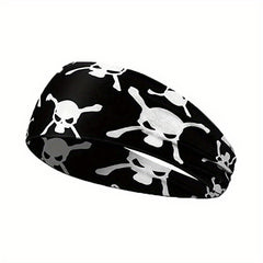 Halloween Printed Headband Skull Pumpkin Pattern Hair Band