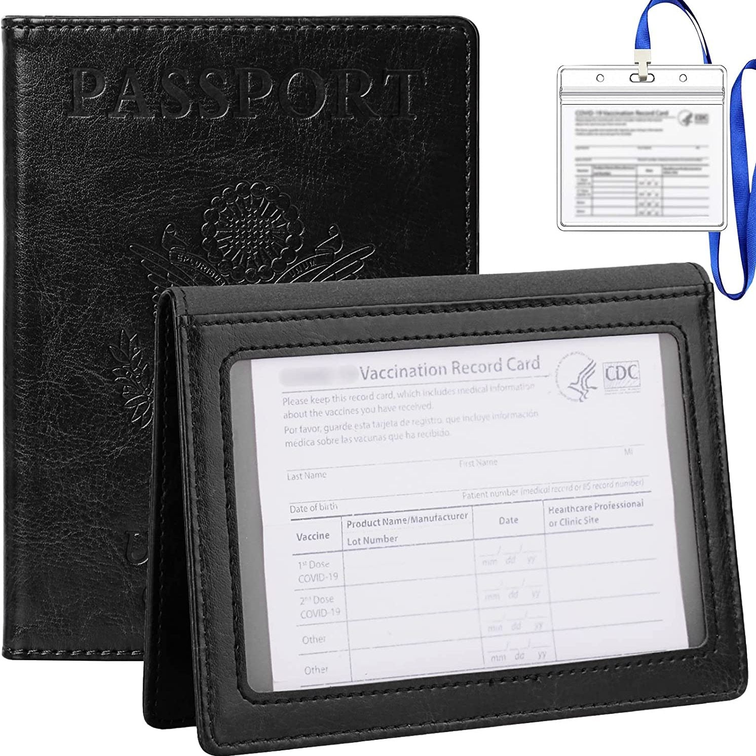 Passport Holder Travel Bag PU Leather Passport Cover Protector Waterproof