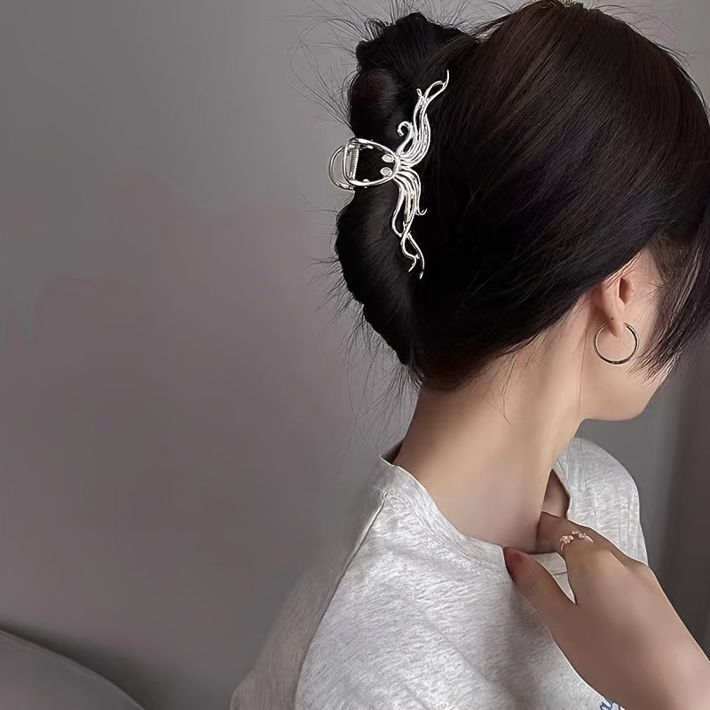 Octopus Vintage Metal Hair Claw Clip Strong Hold Grip Hair Jaw Clip