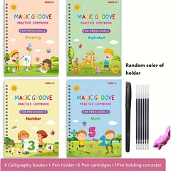 Children's Workbook Set with Pen, Refills, Holder, Copybook, Practice Book