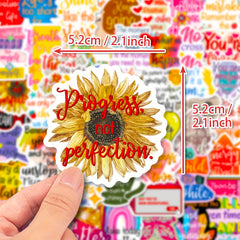50 Inspirational Quotes Vinyl Stickers Self Adhesive DIY Journaling