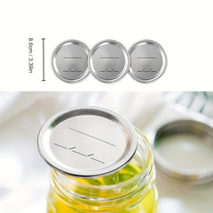 50pcs Mason Can Lids Reusable Split Lids with Sealing Rings