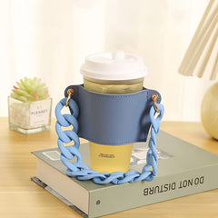 Cup Protective Cover With Chain Handle Anti Scald Cup Holder Cup Accessories