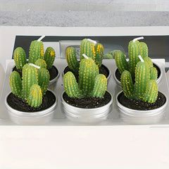Novelty Cactus Tealight Candles for Home Decor