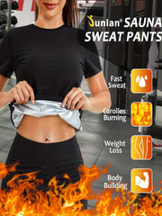 Women's Sauna Sweat T Shirt for Weight Loss Breathable Activewear