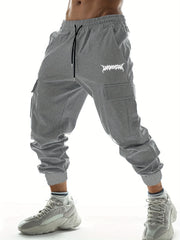 Casual Letter Print Cargo Pants Men's Joggers