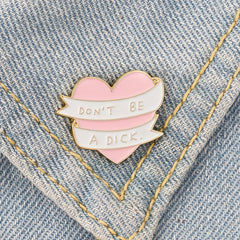 Pink Love Micro Pin Brooch for Jackets and Bags
