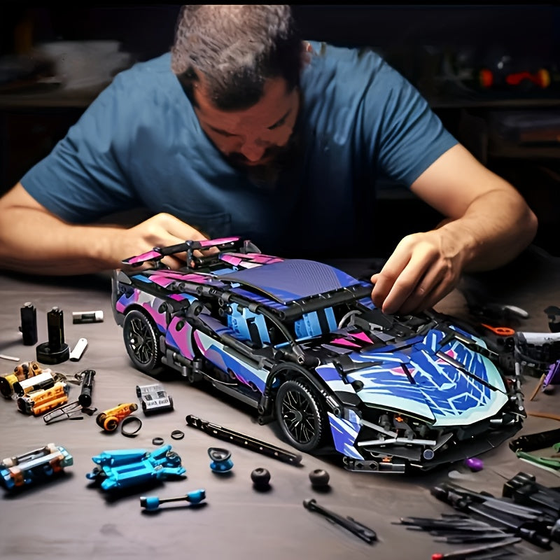 4098pcs Sports Car Building Block Set Classic Racing Model ABS Adult Collectible