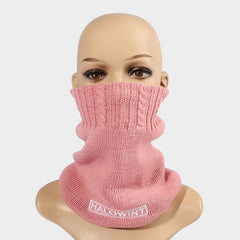 Women's Embroidered Winter Neck Warmer Infinity Scarf Fleece Knit Mask