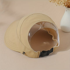 Ponytail Quick Dry Visor Hat Solid Sun Lightweight Baseball Cap