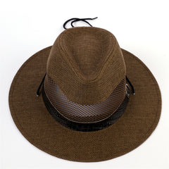 Men's Wide Brim Fedora Hat for Vacation
