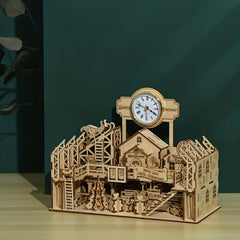 Christmas Clock 3D Wooden Puzzle Assembled Children's Toy Gift