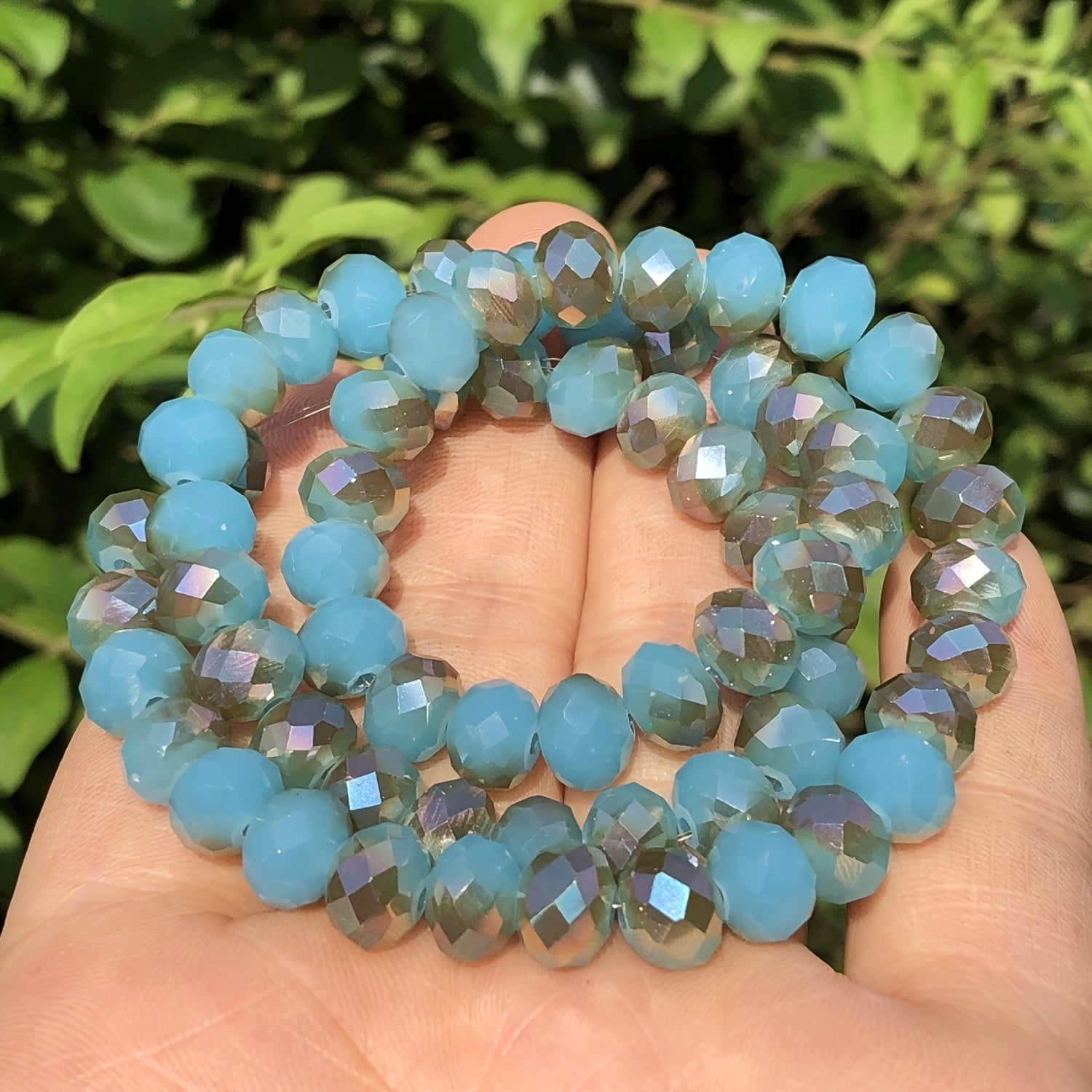 AAA Lake Jade Austria Crystal Glass Wheel Loose Spacer Beads