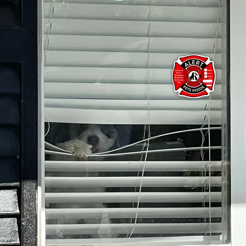 5 Pack Pet Alert Safety Fire Rescue Stickers Emergency Pet Interior Decal