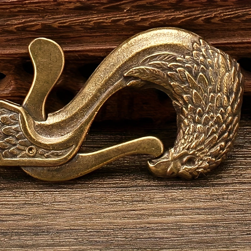 Chinese Dragon Head Keychain Retro Eagle Waist Hanging Buckle