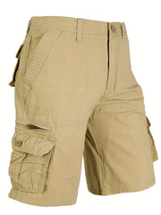 Men's Solid Retro Cargo Shorts