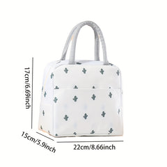 Fruit Theme Insulated Lunch Bag with Double Handles Oxford Cloth