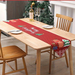 Christmas Table Flag Snowman Reindeer Tablecloth