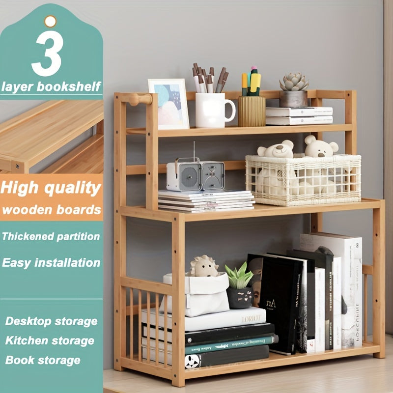 Stylish Student Desktop Bookshelf for Home Office Dormitory