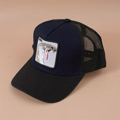 Mesh Breathable Trucker Hat Cartoon Patch Baseball Cap Women