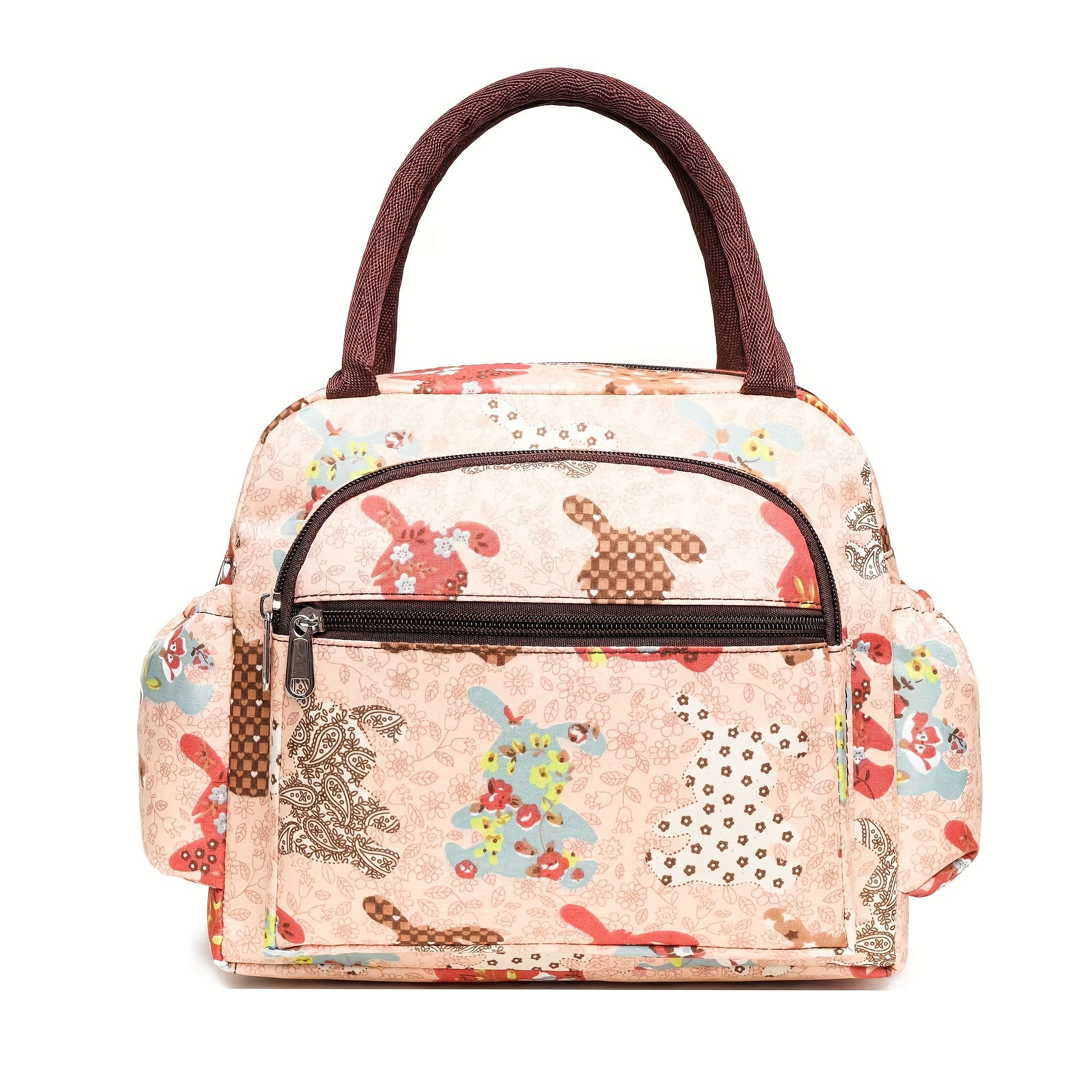 Cartoon Pattern Satchel Bag Zipper Lunch Bag for Work