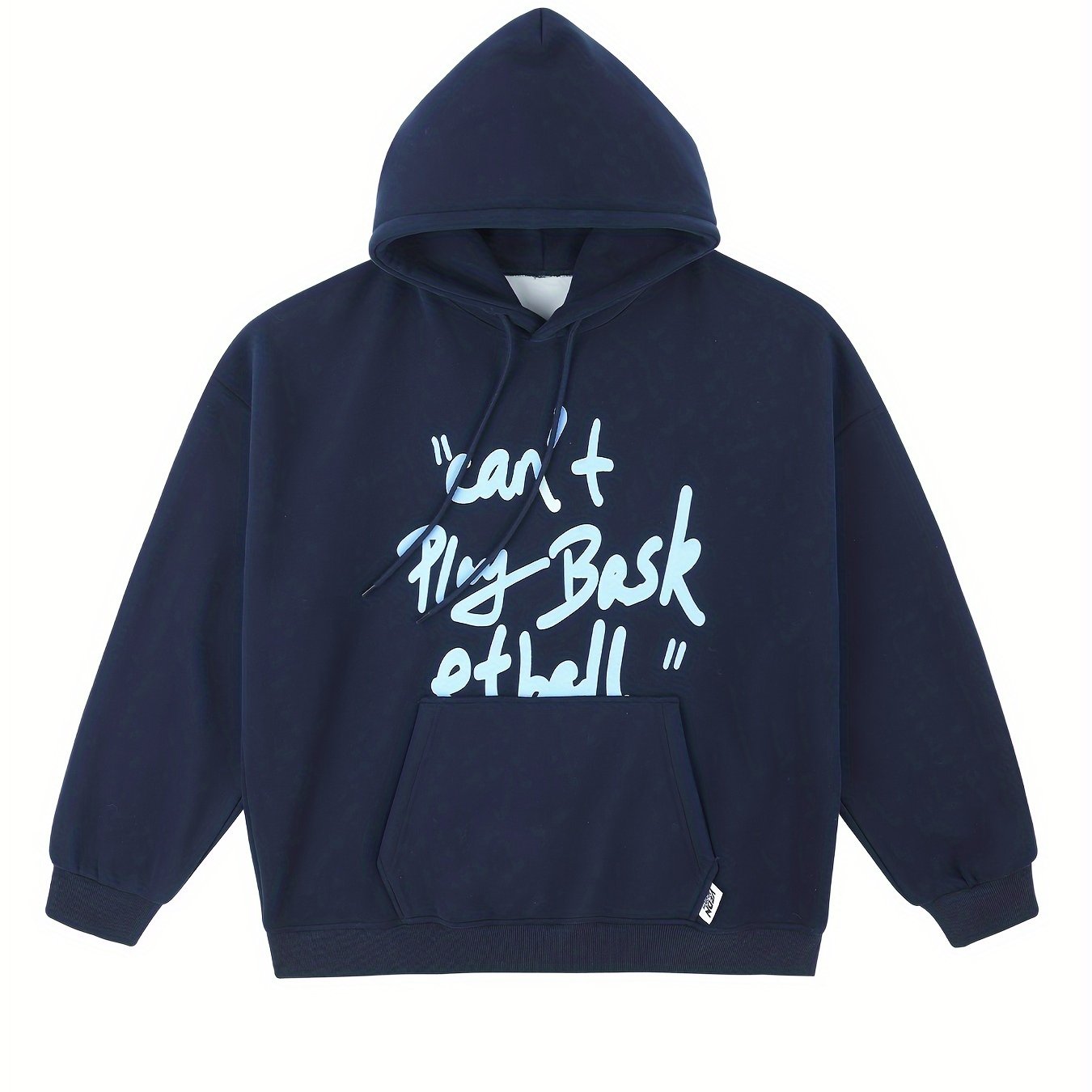 Letter Print Hoodie Men's Casual Graphic Pullover Sweatshirt