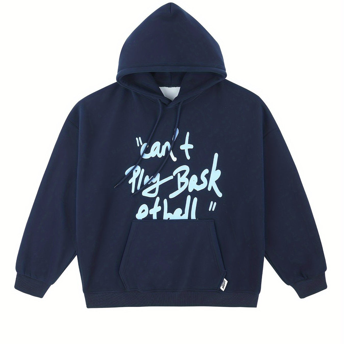 Letter Print Hoodie Men's Casual Graphic Pullover Sweatshirt