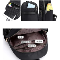 Nylon Waterproof Women Backpack for School Girls Small Back Pack Casual Bag
