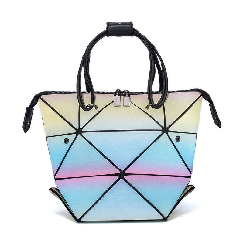 Geometric Foldable Totes Shoulder Bags for Women
