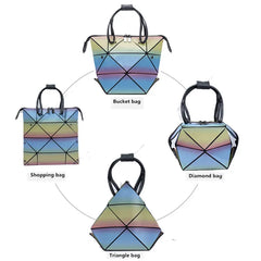 Geometric Foldable Totes Shoulder Bags for Women