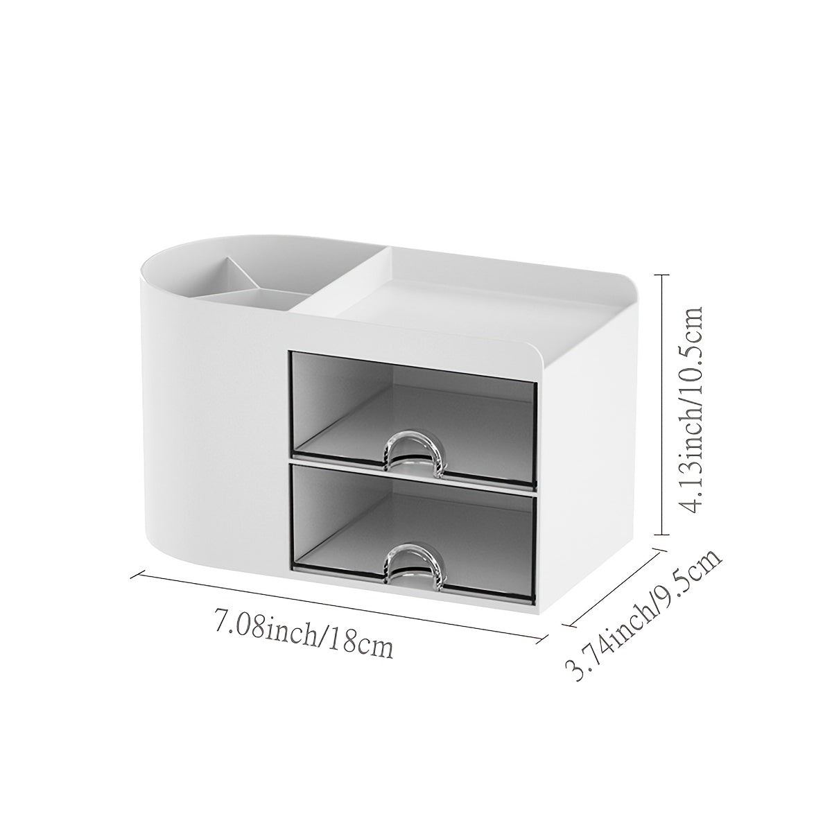 Large Capacity Pencil Holder Transparent Drawer Storage Box
